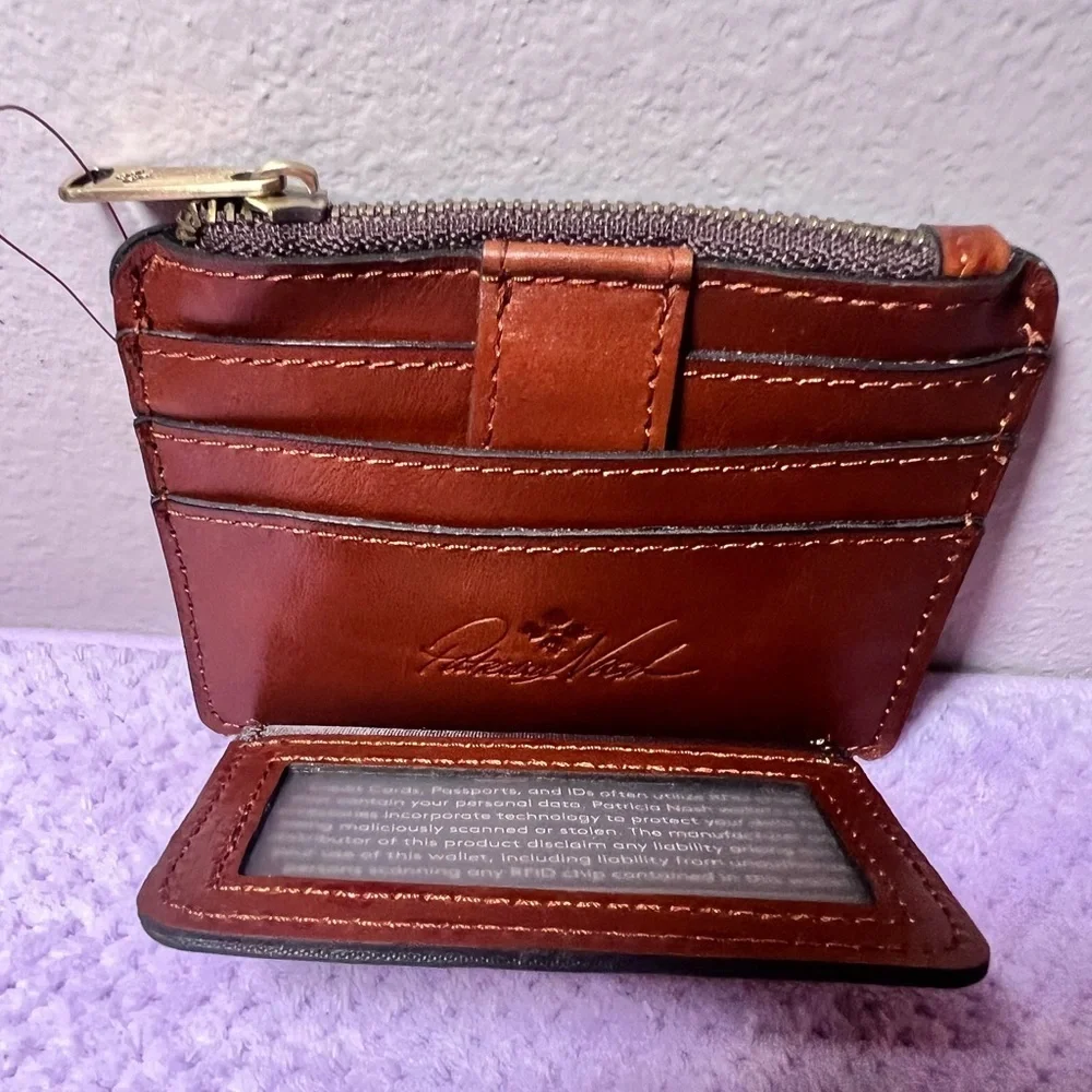NWT Patricia Nash Cassis Leather Doorways to Italy ID Wallet